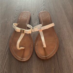 Tory Burch Women's Cream Bow Sandals